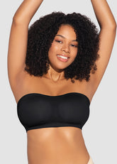 Non-Slip Crossover Side Hook Bandeau Bra