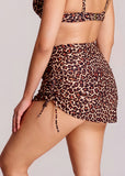 Drawstring Ruched Side-tie Swim Skirt