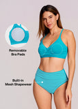 Ruched Tummy Control Bikini Set