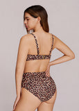 High-Waisted Ruched Tummy Control Bikini Set