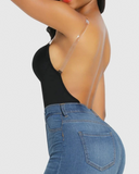 Backless Strapless U Plunge Thong Bodysuit
