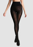 Slimming Semi-Sheer Black Tights