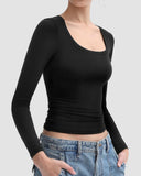 Square Neck Slimming Basic Top