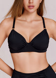 High-Waisted Ruched Tummy Control Bikini Set
