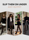 Slimming Semi-Sheer Black Tights