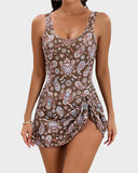 Floral Print Tummy Control Swimdress