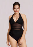 Ruched Halter Tankini Swimsuit