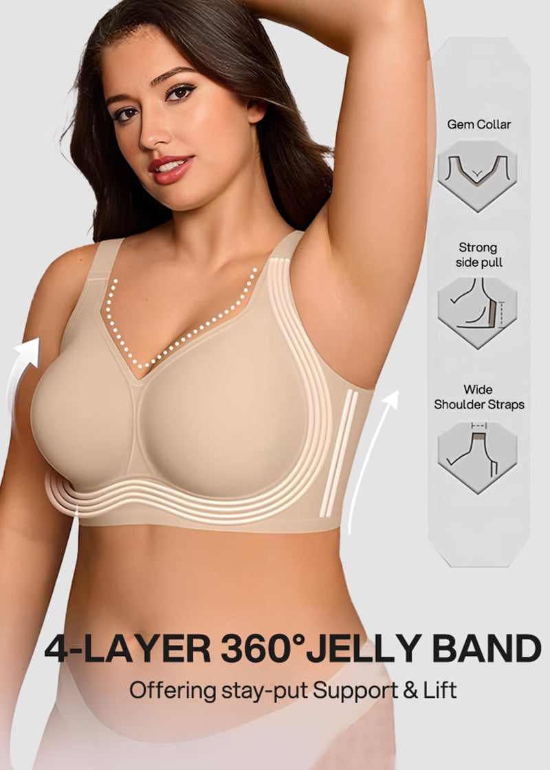 Comfortable Wireless Full Coverage Jelly Smoothing Bra