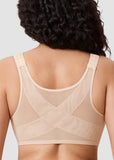 Front Closure Underwire Unlined Back Support Plunge Bra