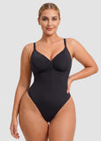 Zip-Front Tummy Control Shapewear Bodysuit