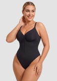Zip-Front Tummy Control Shapewear Bodysuit