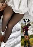 Semi Transparent double seam Fleece Lined Tights
