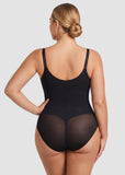 Zip-Front Tummy Control Shapewear Bodysuit