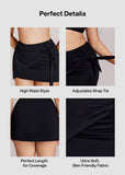 Side-Tie Shaping Mini Wrap Skirt