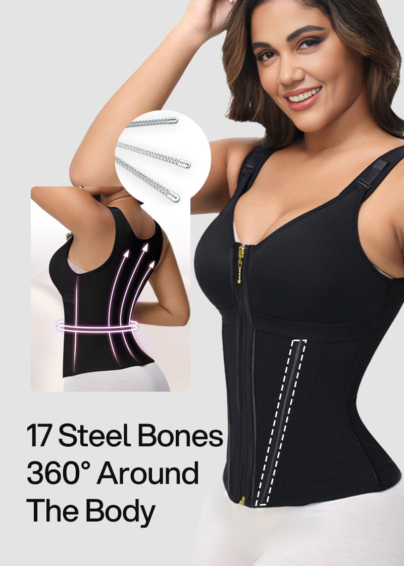 Double-Layer Tummy Control Waist Shaper Girdle With Bra