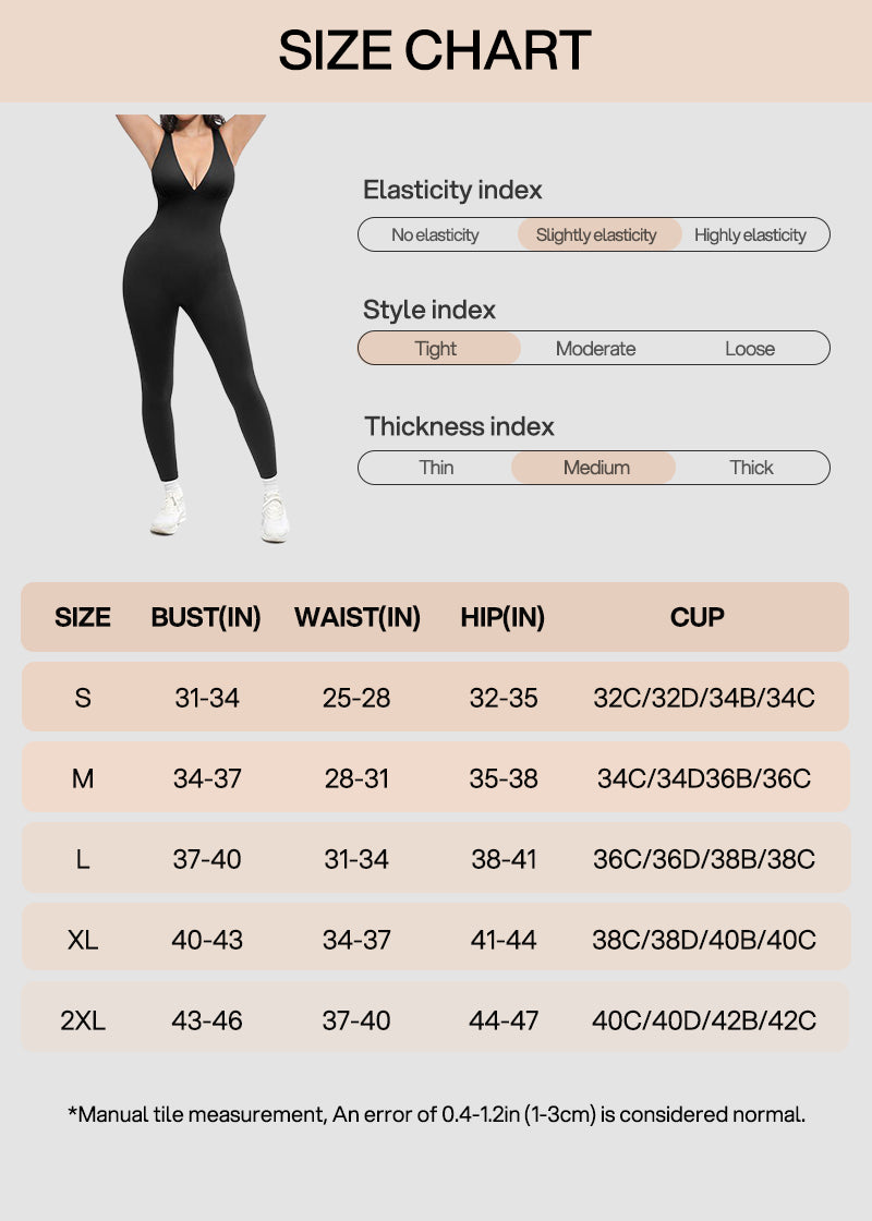 Deep V Tummy Control Sculpting Jumpsuit