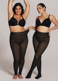 Semi Transparent double seam Fleece Lined Tights