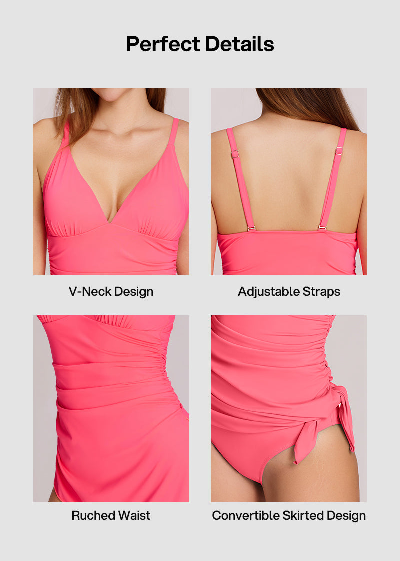 Convertible Ruched Sculpting Swimsuit