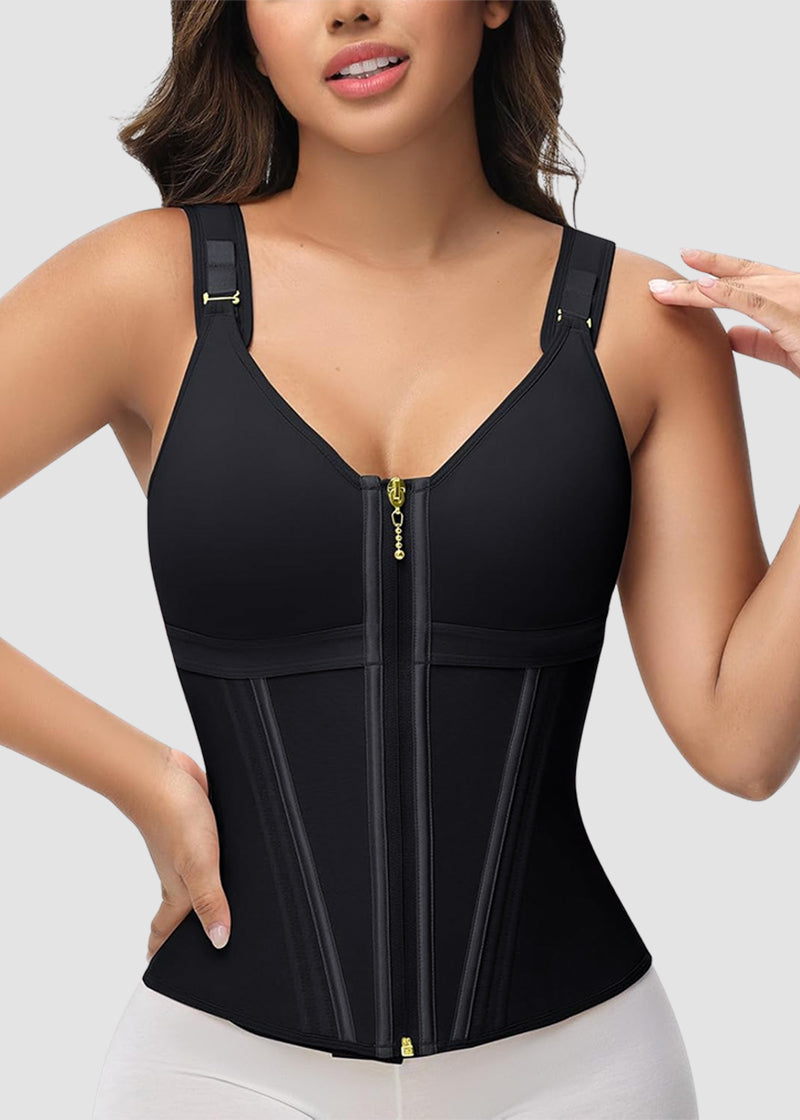 Double-Layer Tummy Control Waist Shaper Girdle With Bra