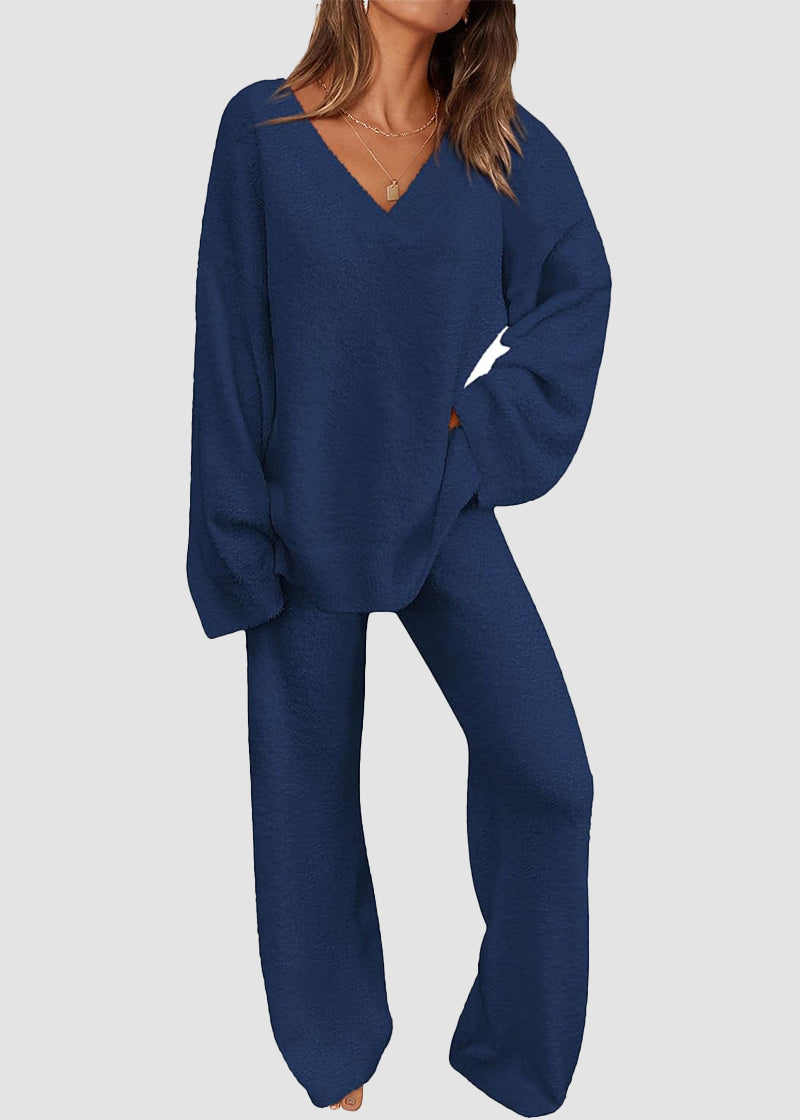 Teddy 2-Piece V-Neck Lounge Set