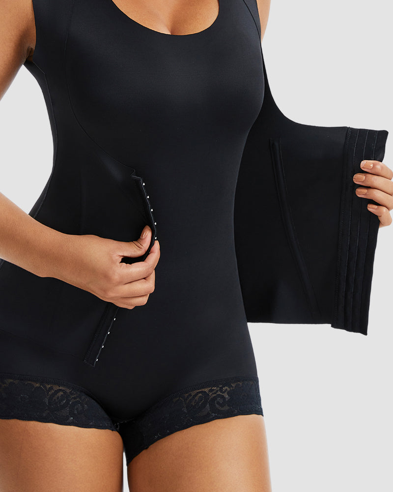 PowerMesh Double-Layer Tummy Control Bodysuit Shapewear