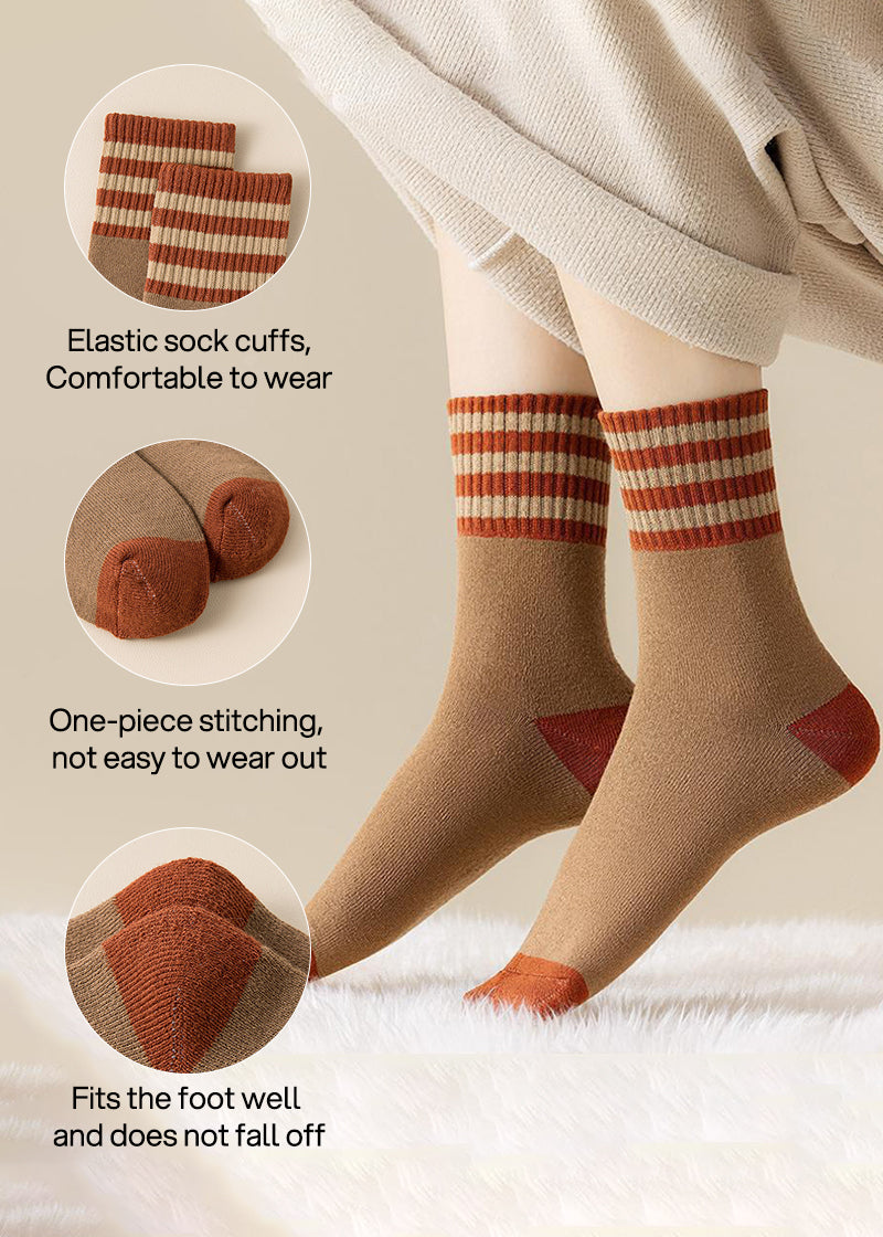 Cozy Plush Loop Lining Crew Socks