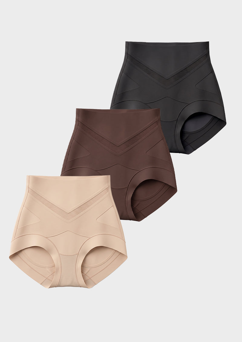 V-Shaped Tummy-Control Sculpting Briefs Multipack
