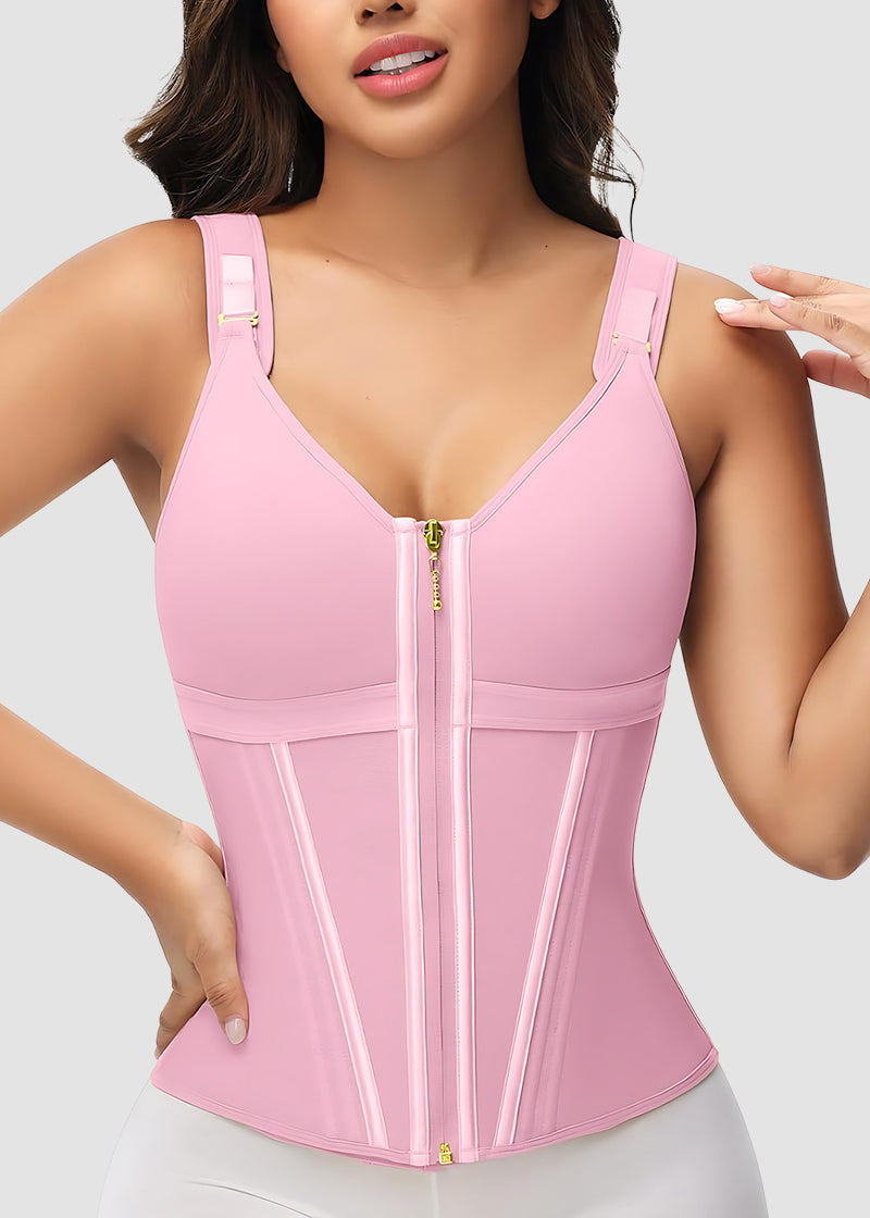Double-Layer Tummy Control Waist Shaper Girdle With Bra