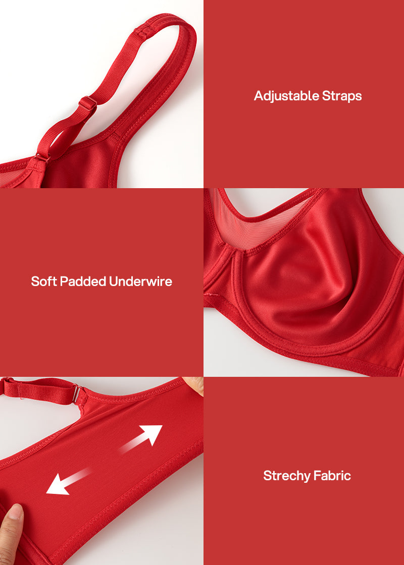 (Xmas Gift Box) Mesh Minimizer Bra