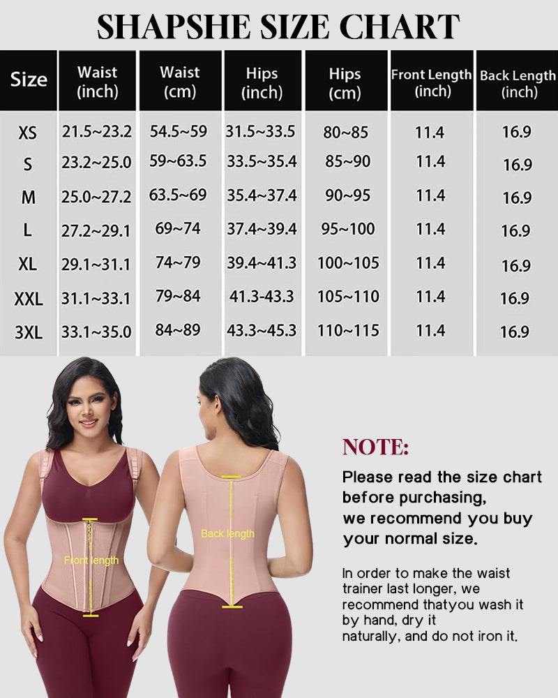 LilyLove® Double Waistband Corset Vest
