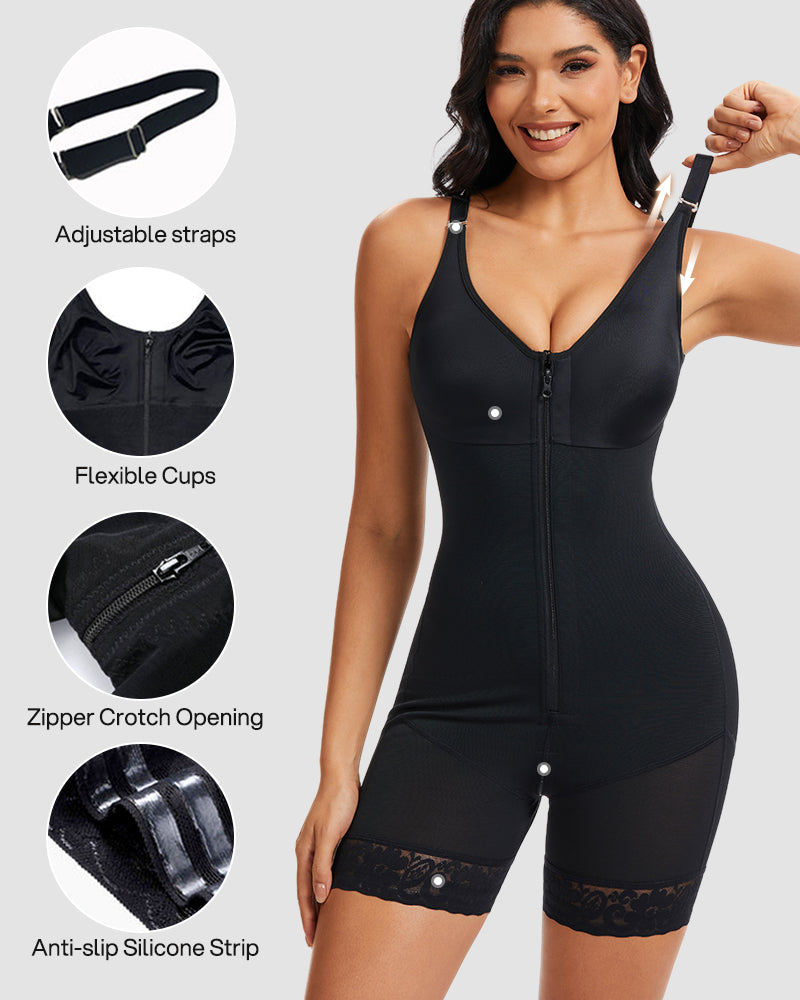 Tummy Control Butt Lifter Shaper with Zipper Crotch Fajas Colombianas