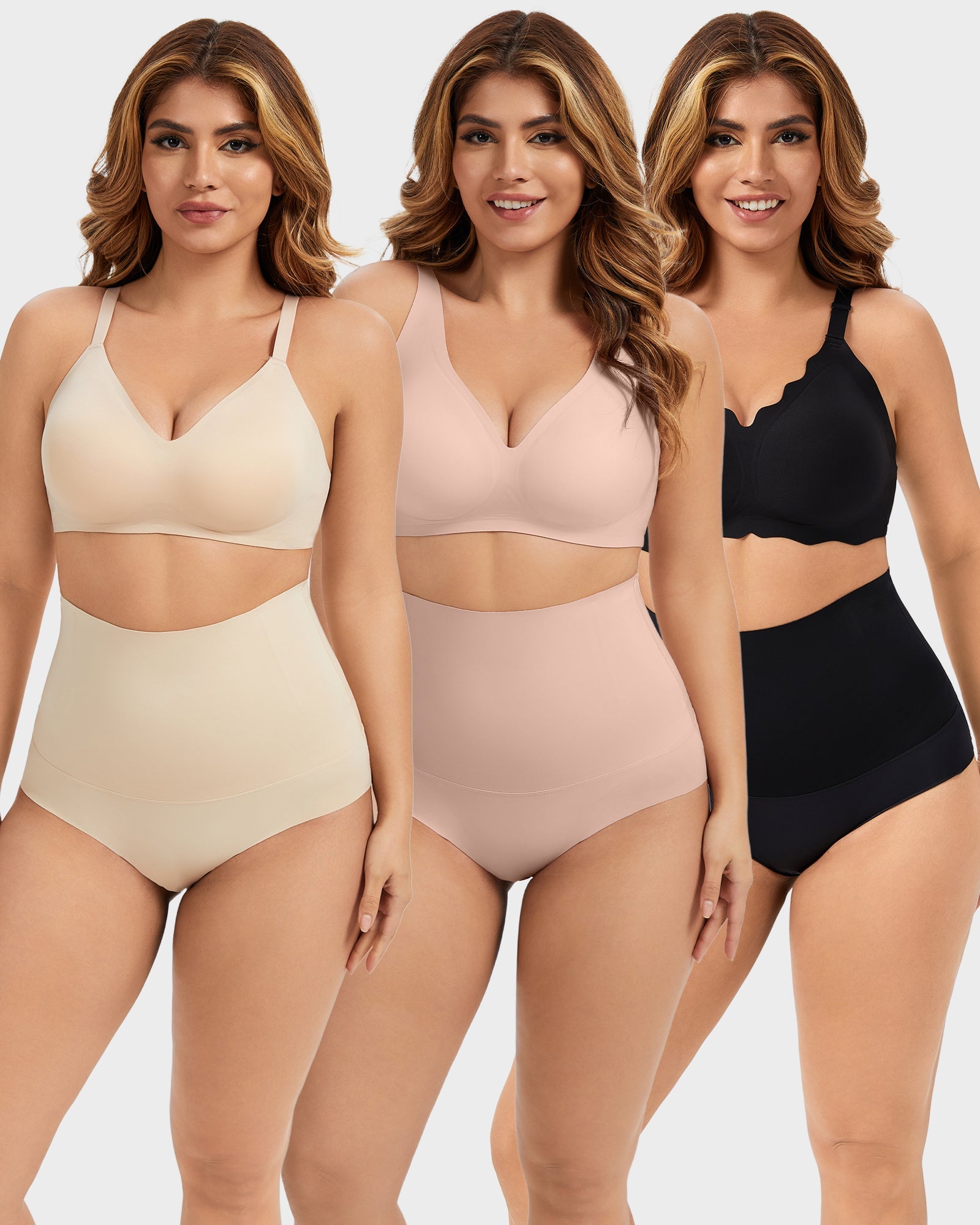 High Waist Seamless Tummy Control Panties (5 Pack)