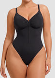 Zip-Front Tummy Control Shapewear Bodysuit