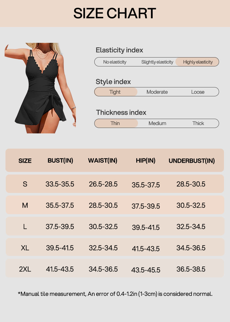 Women’s Tummy Control One-Piece Swimsuit Dress